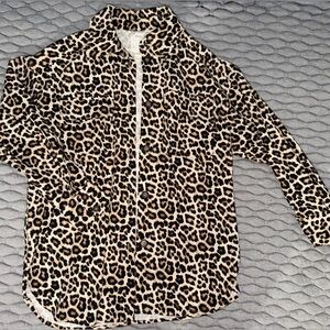 H&M Women’s Oversized Shirt Jacket Leopard Print